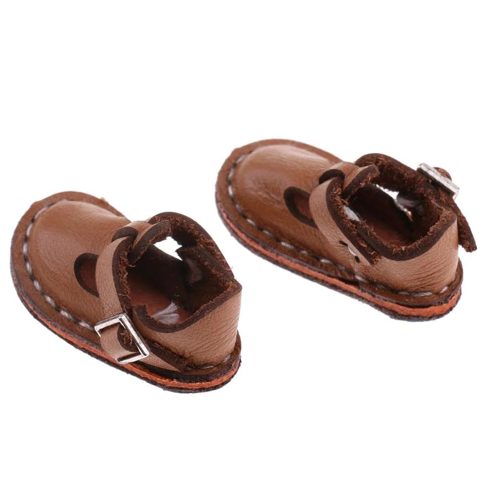 Graziosissime Scarpe Casual con Cinturino alla Caviglia per Bambole Blythe da 12 Pollici, Accessori per Abbigliamento, Colore Marrone.