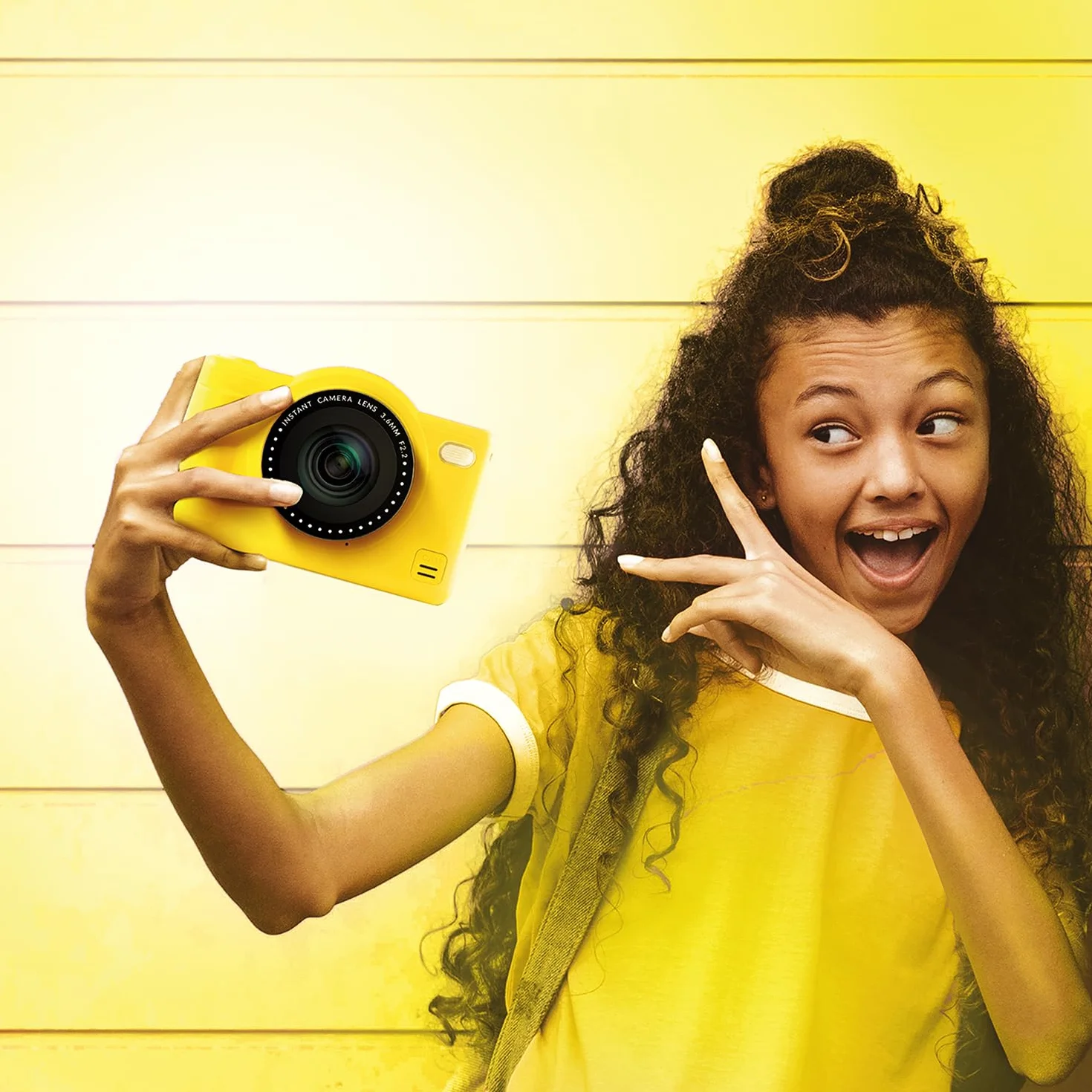 Canal Toys - Photo Creator -Appareil Photo Numérique Pop Couleur Jaune- Avec carte SD 32Go incluse