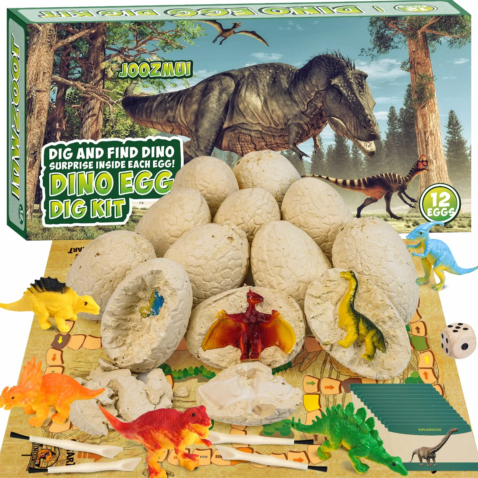 Joozmui Dinosauri per Bambini, Dinosauro Giocattolo Giocattoli Bambino 4-9 anni Gioco Regalo Bambino 4-9 anni Maschio Dinosauri Regalini