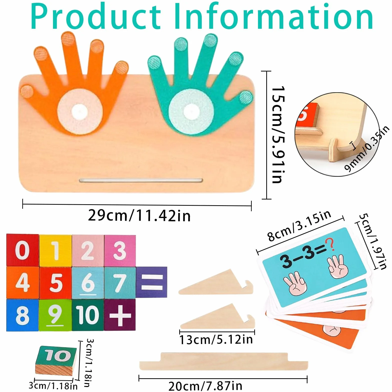 Montessori Giocattolo Matematico in Legno, per Bambini 3-5 Anni, Giocattolo Educativo e Numerico per Imparare a Contare