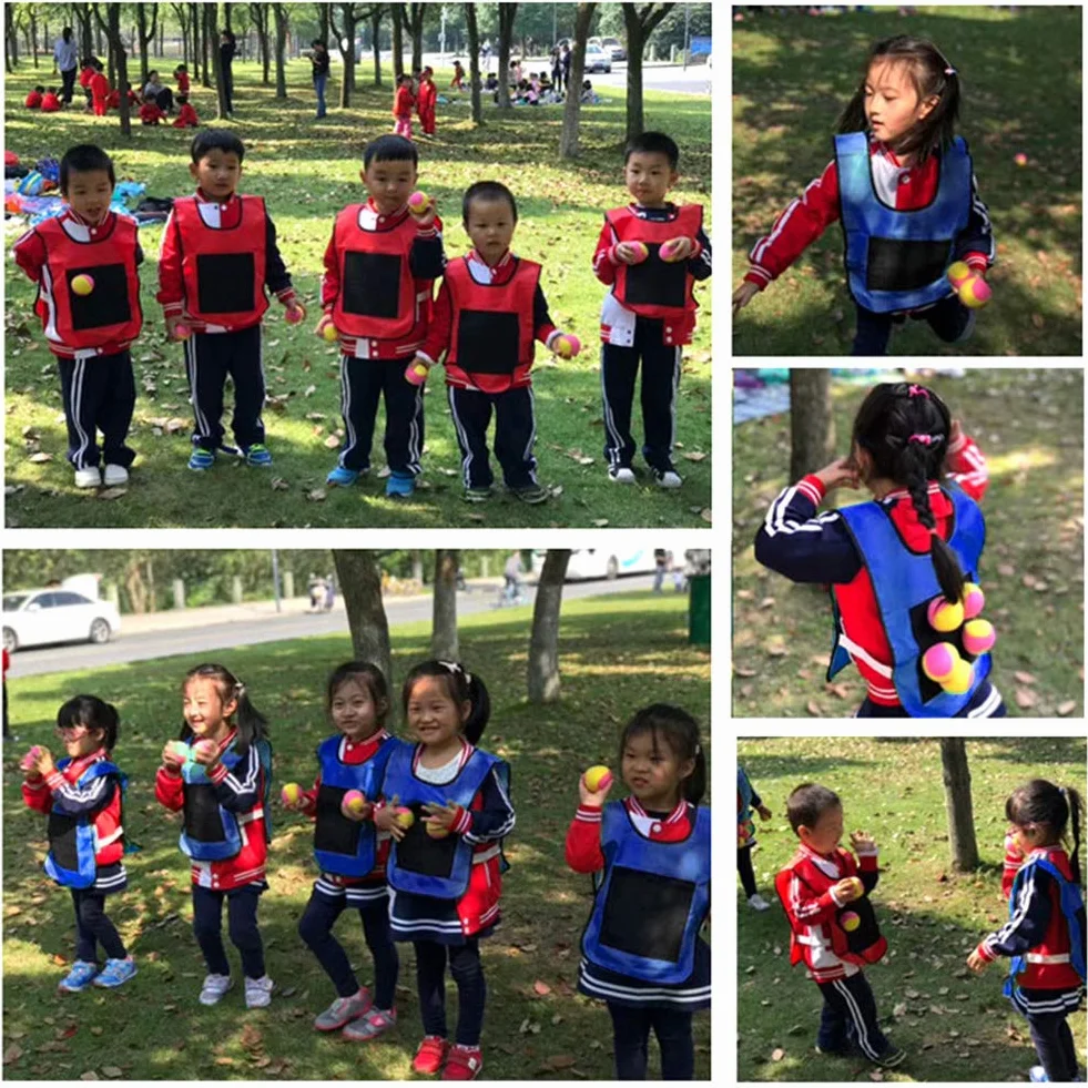 Klettballspiel 2 Zielwesten con 10 Giochi di Lancio Klettbälle con klebejacke Klettball Set per i Bambini