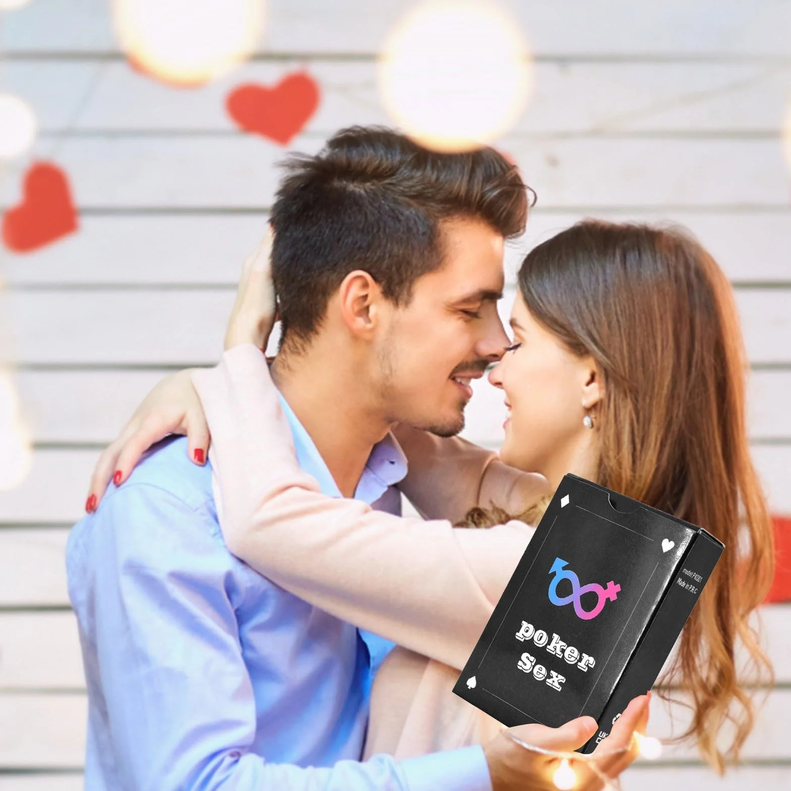 Regali di San Valentino Coppie Adulti Poker Gioco Poker Camera Da Letto Giochi Notturni Regalo per Lui & Lei BZa382 (Nero, Taglia Unica)