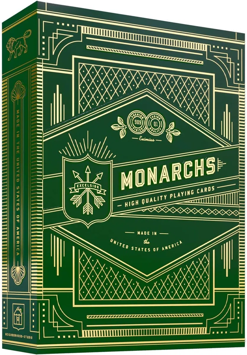 Generico Theory11 Monarchs Carte da Gioco di Alta Qualità, Verde, Prodotte negli Stati Uniti d'America