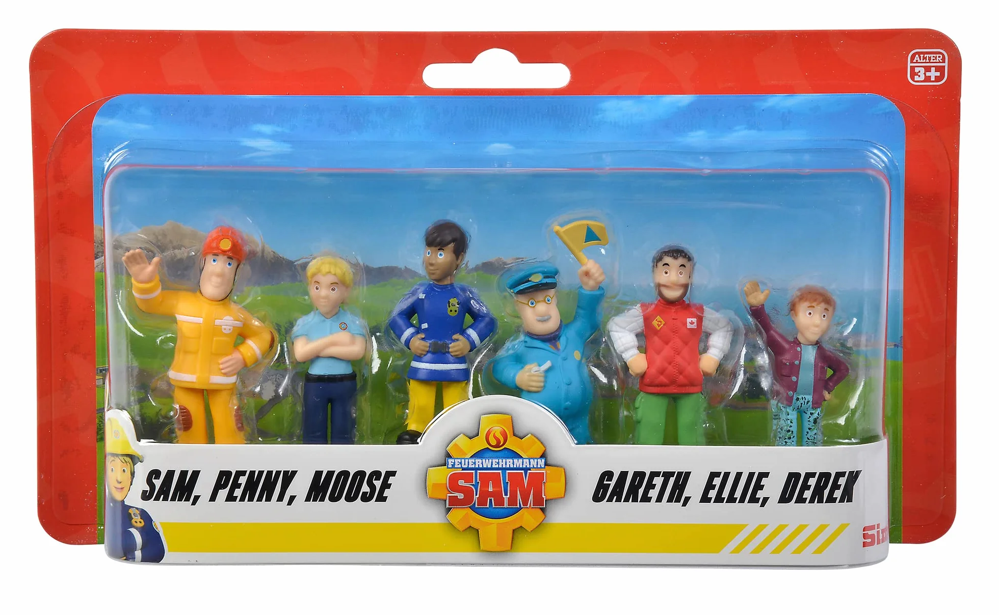 Simba 109252538 - Set di 6 personaggi Sam pompiere assortiti, disponibile solo una versione da 5 a 7 cm, a partire dai 3 anni in su