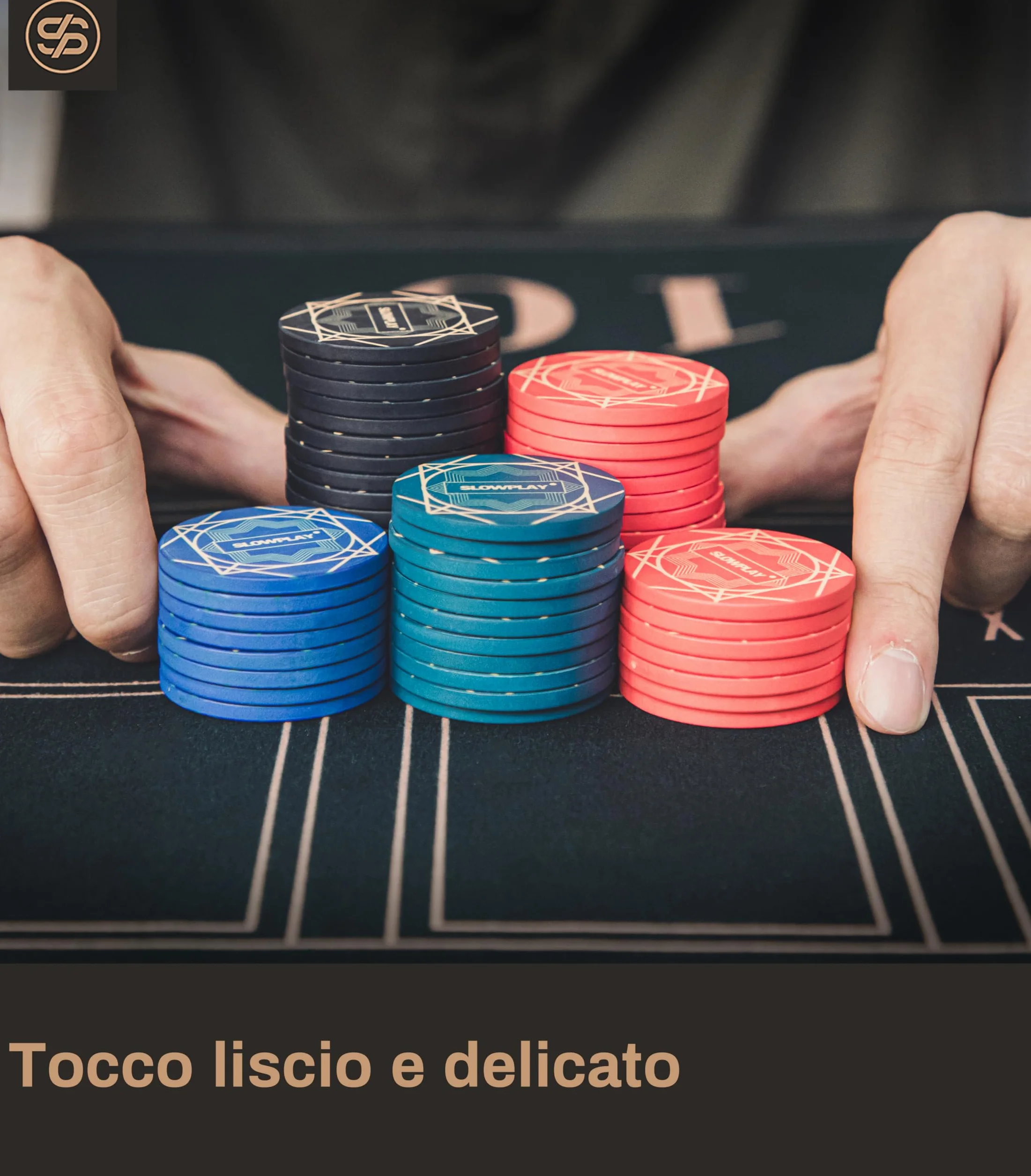 SLOWPLAY Nash, fiches da poker in ceramica di grado casinò, 10 grammi, per Texas Hold'em, chip professionali da 39 mm, confezione da 50 con denominazione di 100