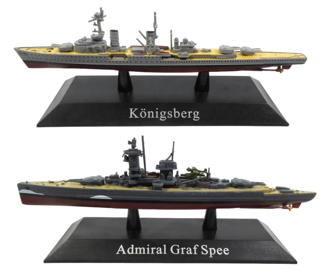 OPO 10 - Lotto di 2 Navi da Guerra 1/1250: Admiral GRAF Spee + Konigsberg / WSL50 / WS3+15