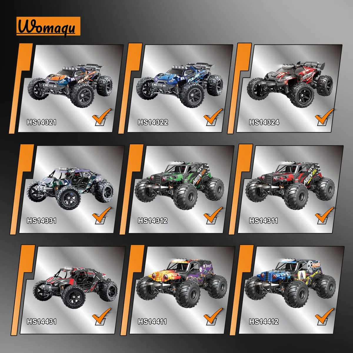 Y14411-21 Scala 1/14 RC Accessori Auto Rally Ruote, Ricambi RC Veicolo Ruote & Set di Pneumatici per 14412 & 14411 (Quattro Gomme)