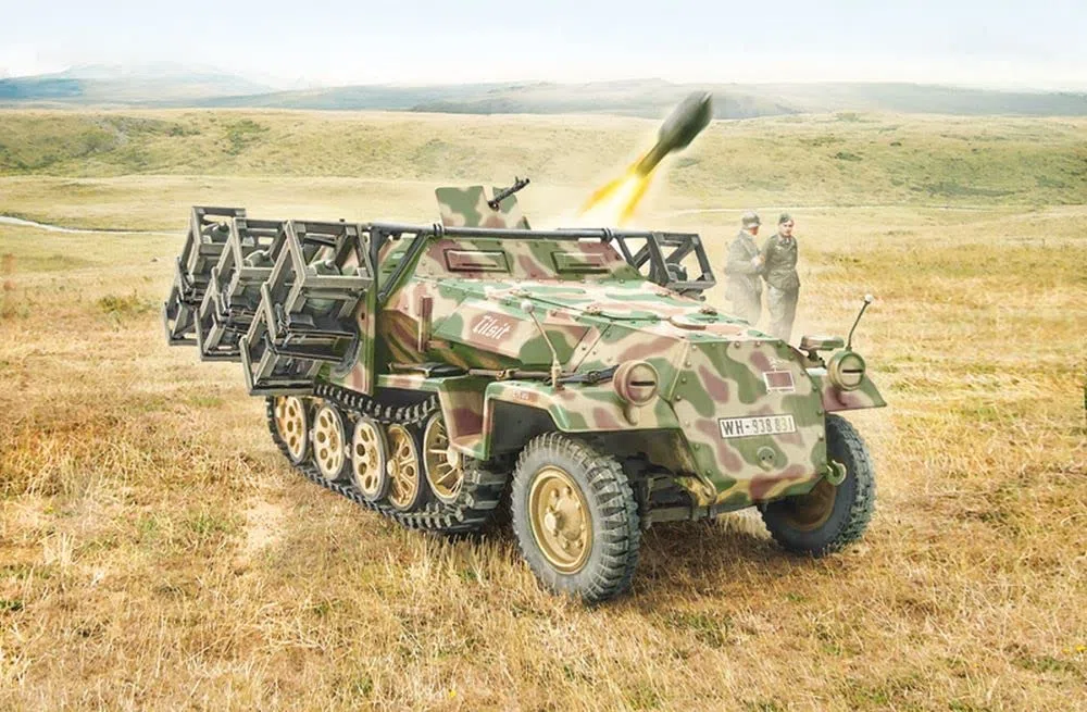 Italeri 7080 Sd.Kfz. 251/1 Stuka Zu Fuss, scala 1:72, plastic model kit, modello in plastica da montare, modellismo, mezzi militari, Grigio
