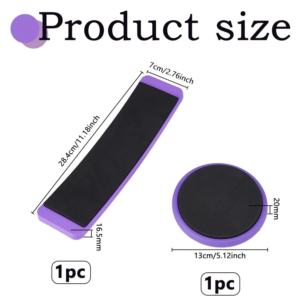 DICOSMETIC 2 pezzi 2 stili tavola girevole per ballerina rosa viola balletto spin board portatile pattinaggio artistico spinner rotondo e rettangolare equilibrio piroette attrezzature per pattinatori