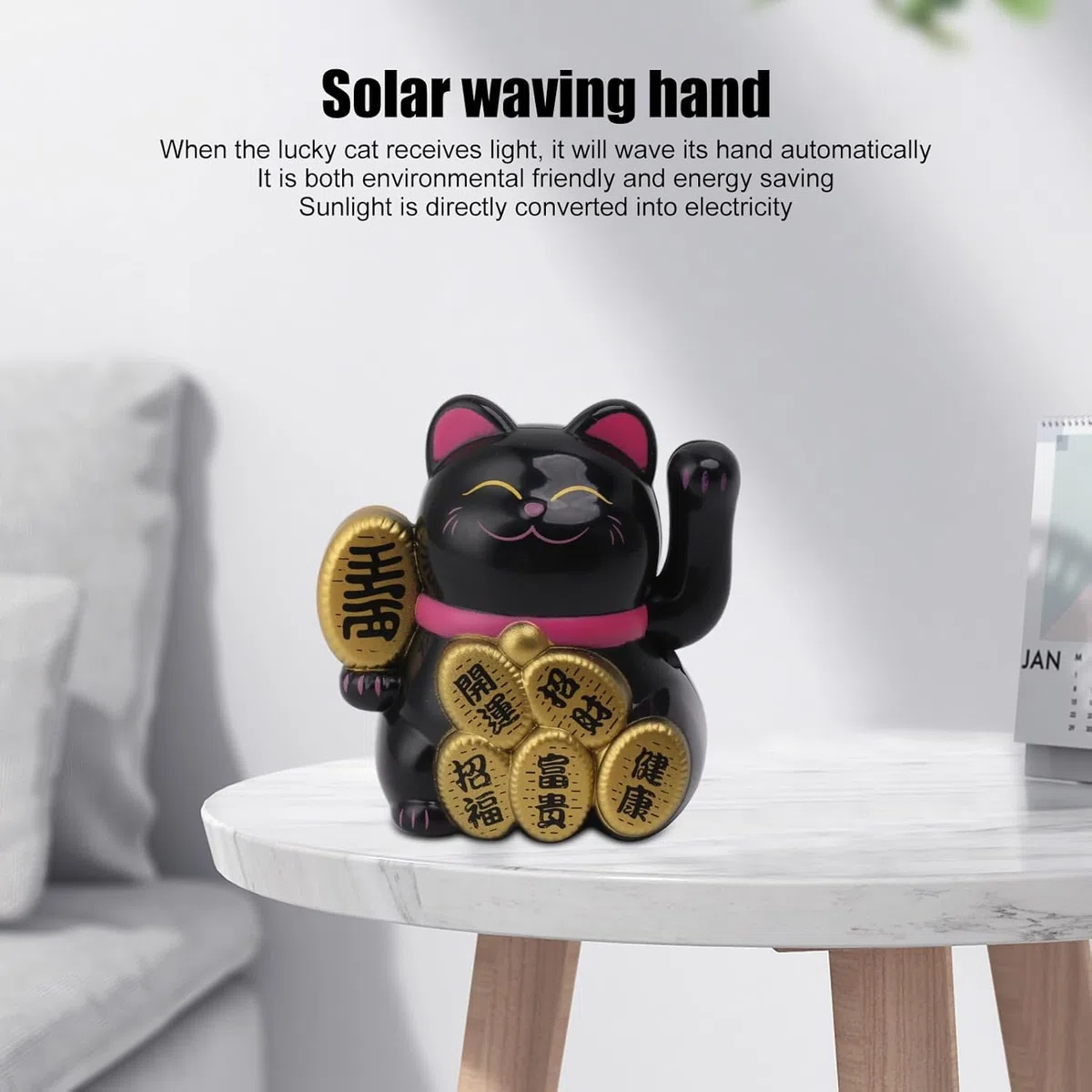 Gatto Ondeggiante A Energia Solare Risparmio Energetico Piccolo Gatto Fortunato Inodore Da 2 Pollici Ecologico Per La Casa Per L'Ufficio (#1)