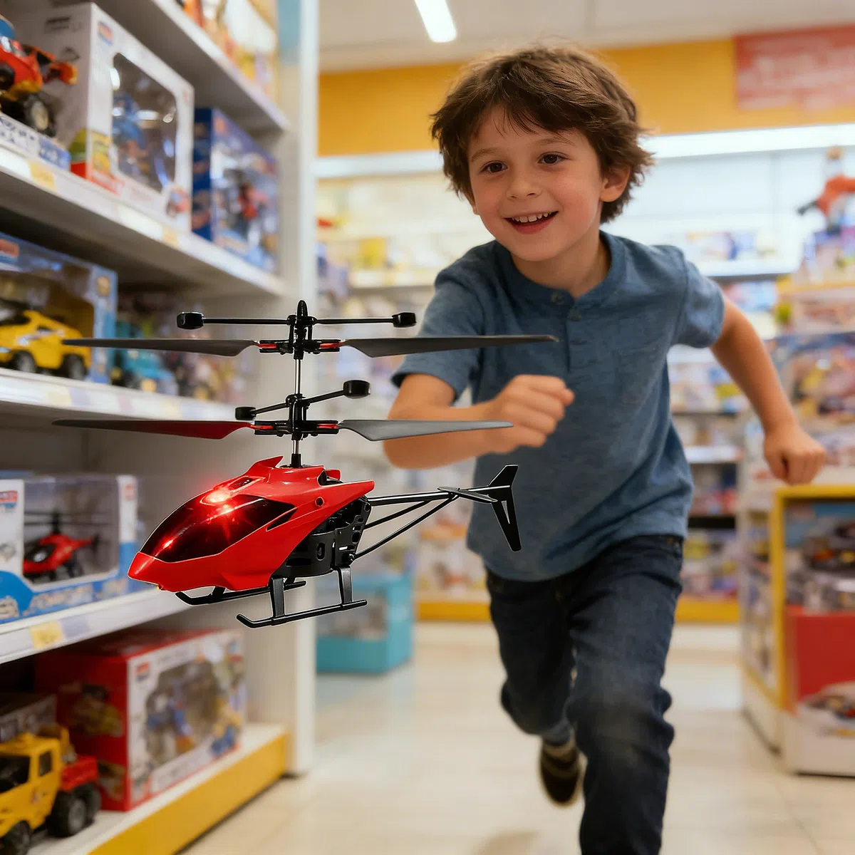Giocattoli volanti, Elicottero volante per bambini, robot a induzione a infrarossi, mini elicottero, Hover telecomandato, con sensore a infrarossi 2
