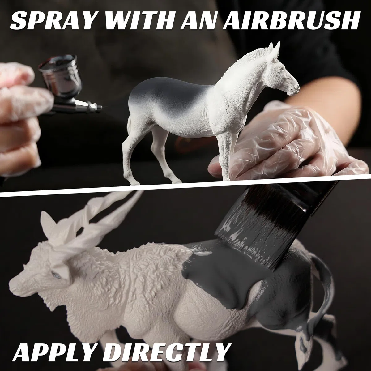 HOMY ARTY Primer per Aerografo - Primer Acrilico Grigio per Aerografo, 250 ml Asciugatura Rapida Finitura Opaca, Vernice Primer con Eccellente Adesione per Modellini in Plastica, Metallo e Tela