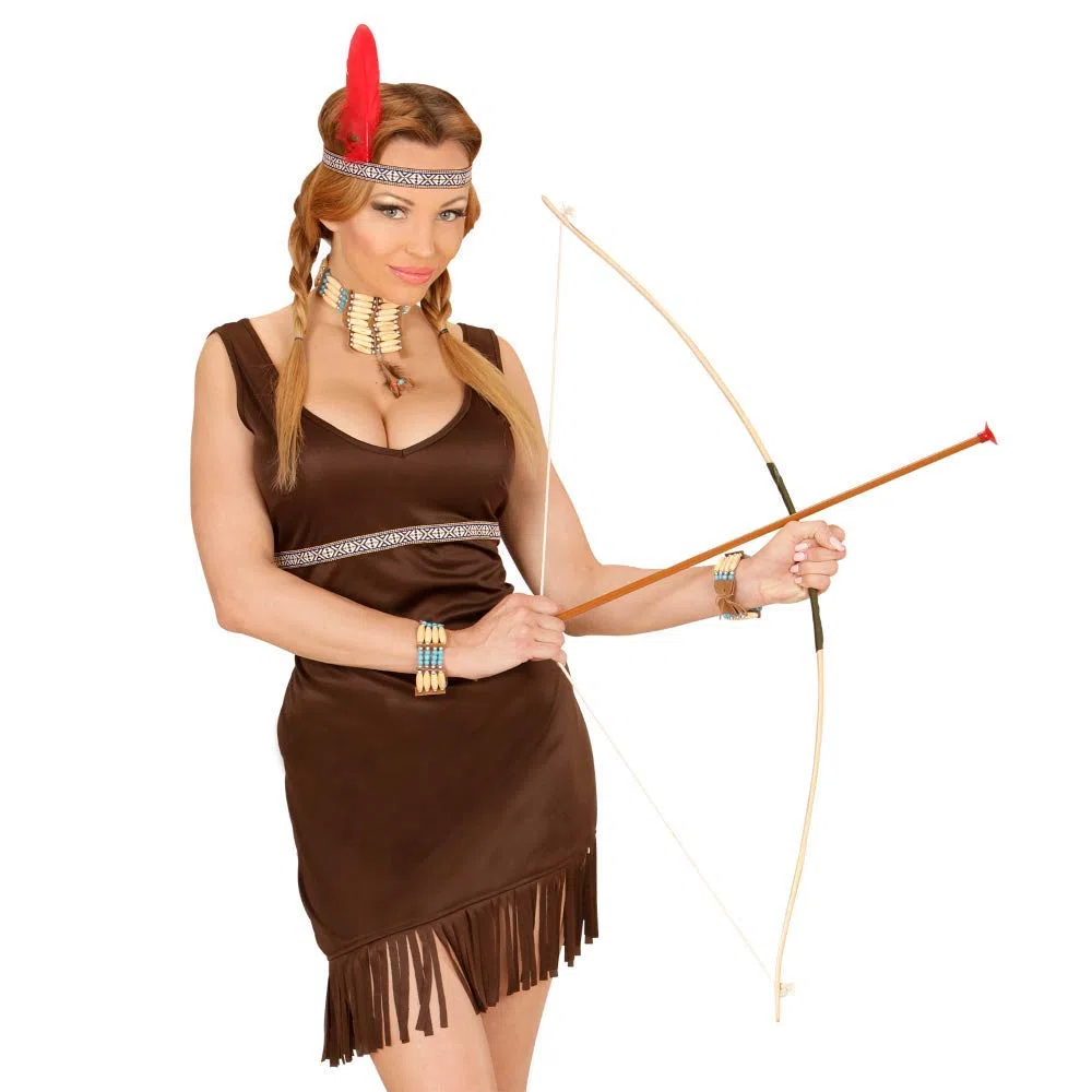 CARTOON Set arco con frecce 100 cm 3 pezzi accessori per costumi e travestimenti indiano arciere carnevale