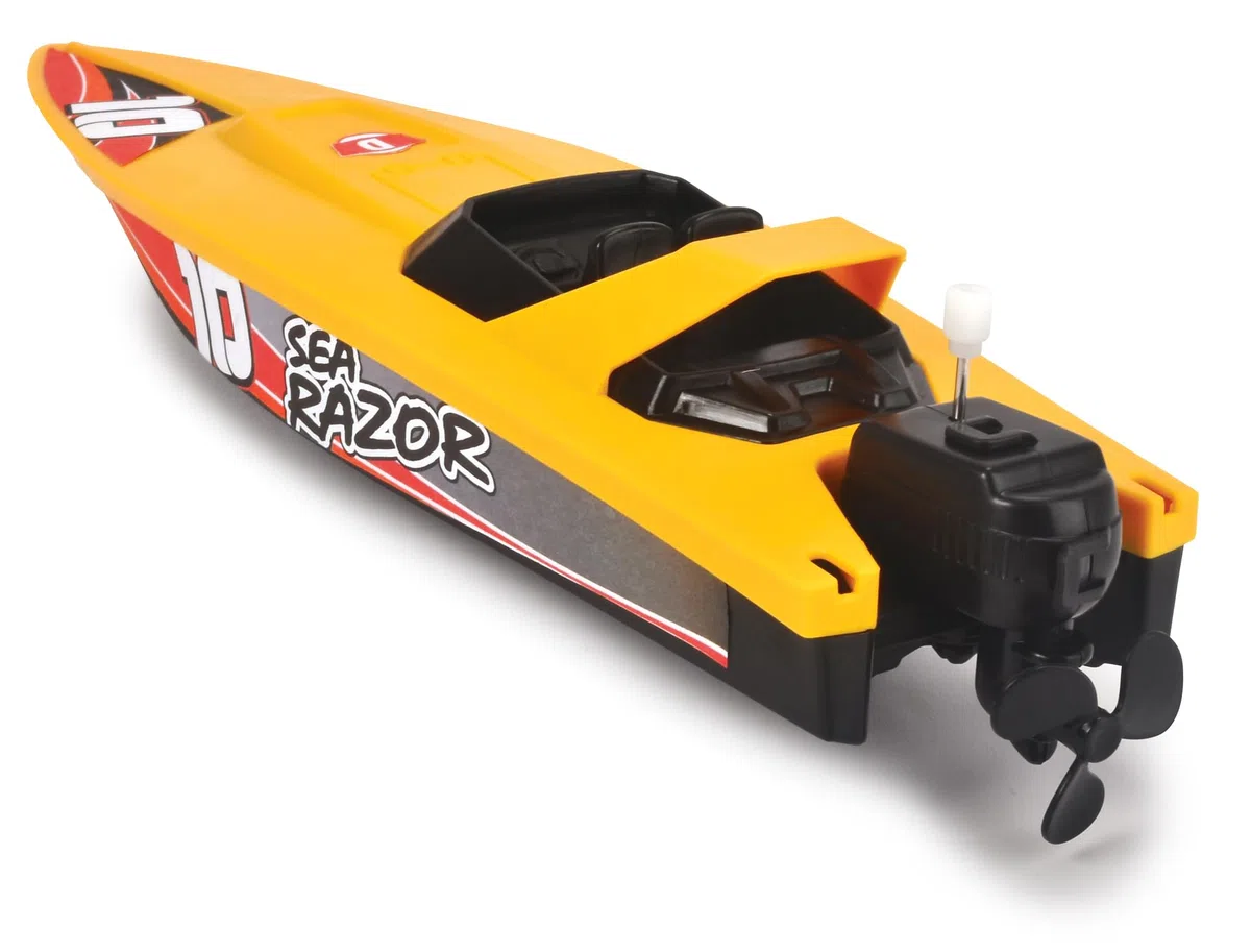 Dickie City Sea Race Mack Truck 40 cm, Parti apribili, Luci & Suoni, Incluso motoscafo con Motore a Molla, + 3 Anni, 203747009
