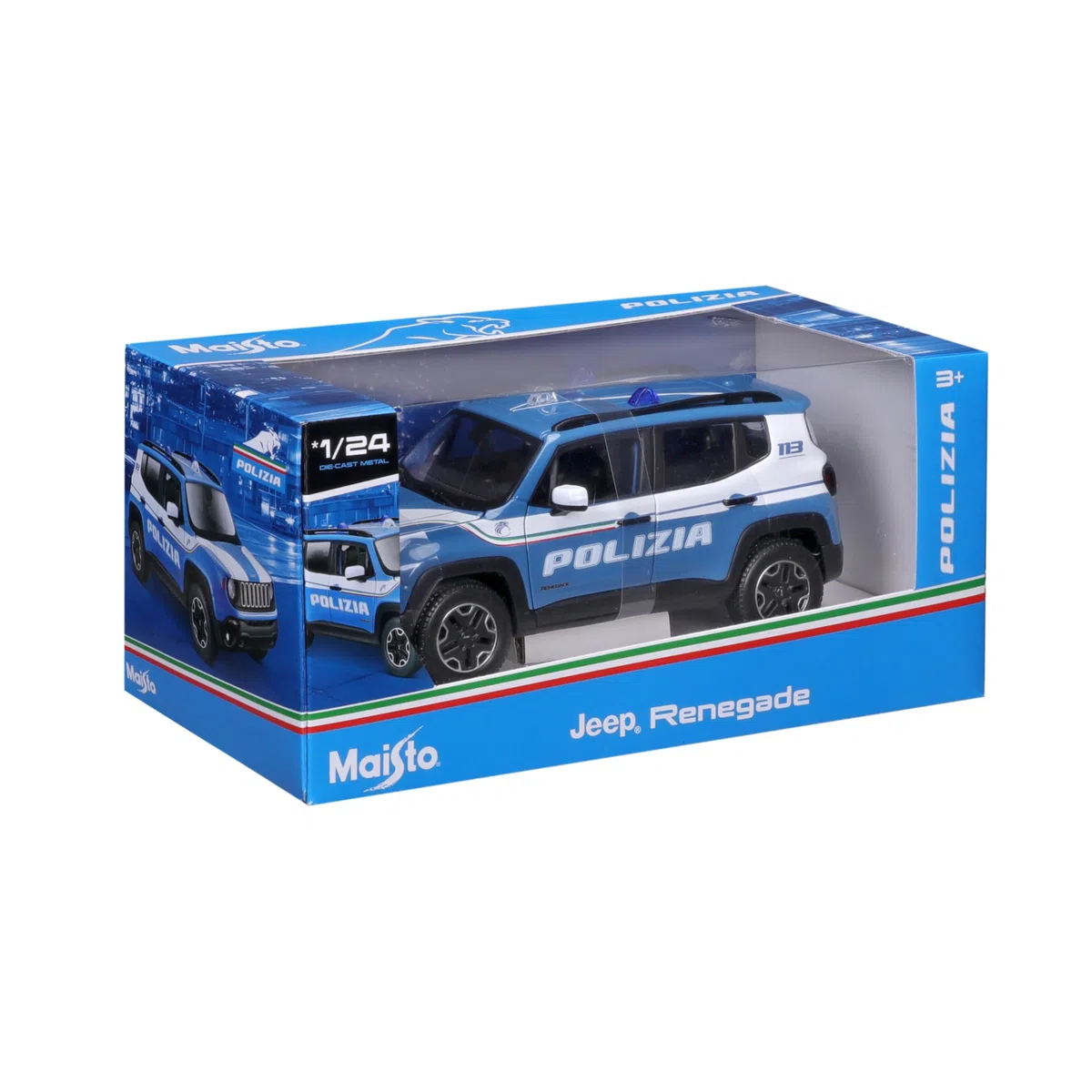 Maisto - Renegade Polizia - Modellino Realistico Van in Scala 1:24, Licenza Ufficiale, Età Consigliata 3+ Anni
