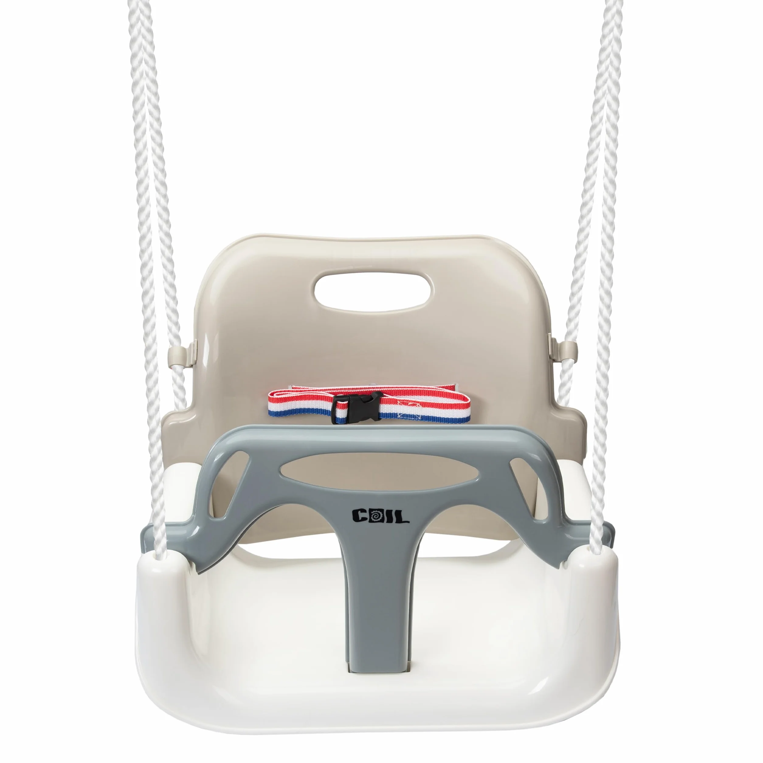 COIL Altalena per Bambini Outdoor 3-in-1, Altalena per Bambini Regolabile, con Schienale, Altalena per Bambini per Interni, Seggiolino per Altalena per Bambini, Altalena per Bambini (Beige)