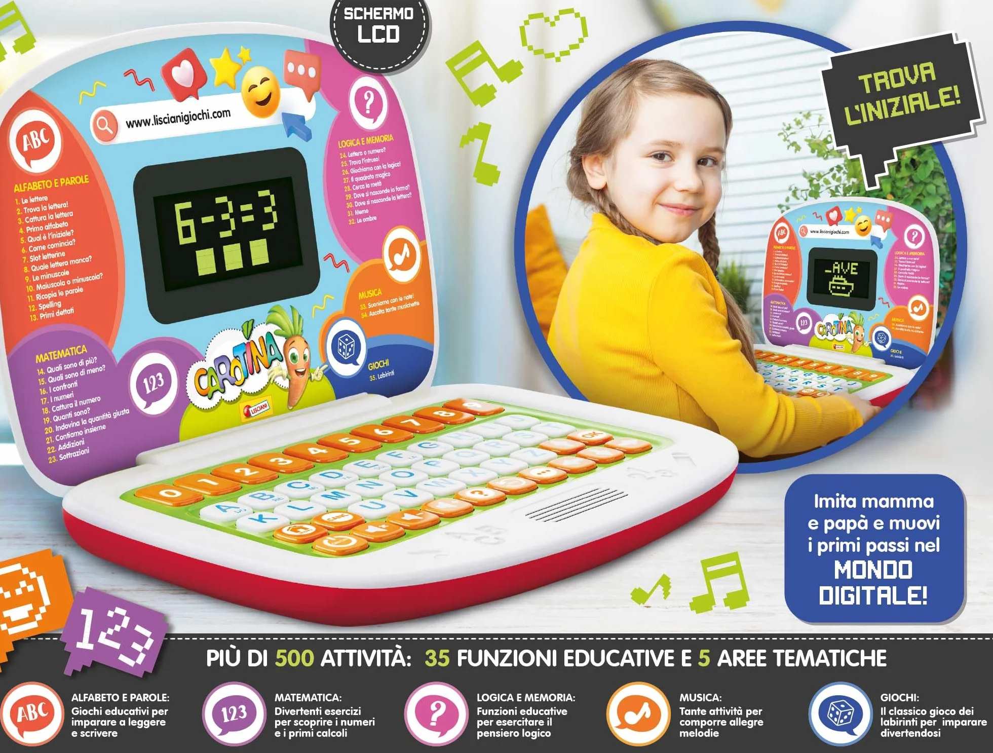Liscianigiochi Carotina Laptop Educativo