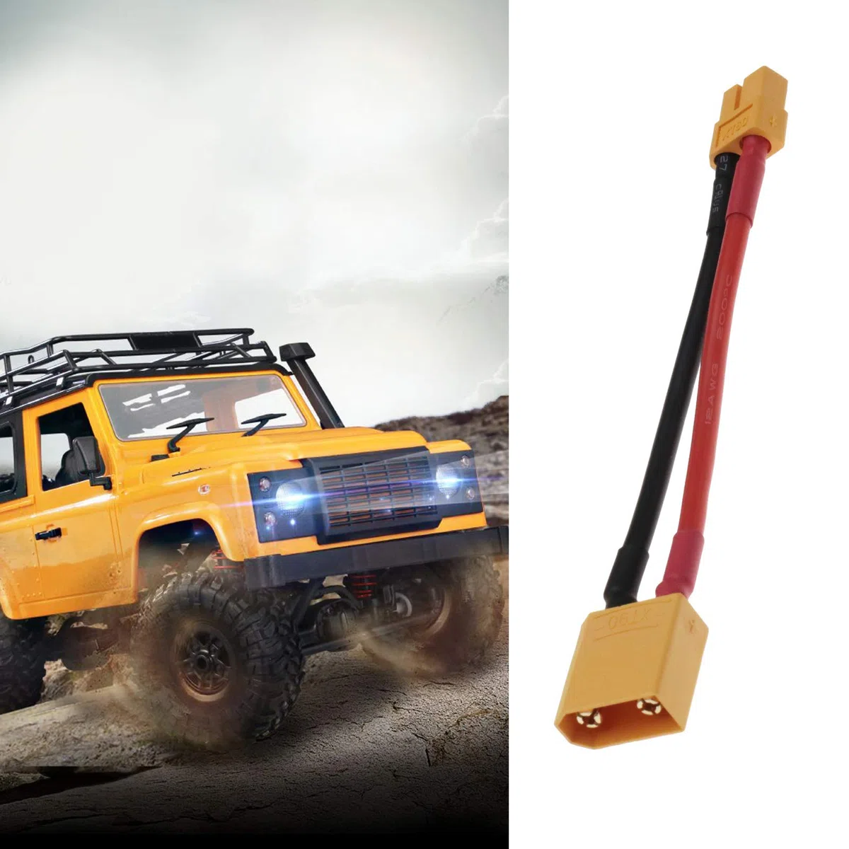 2 Pz XT90 Maschio A XT60 Femmina Conversione Cavo Adattatore Con 10 cm/4 Pollice 12AWG Filo & Plastica Guscio Protettivo Per RC Lipo NiMH Caricabatteria ESC