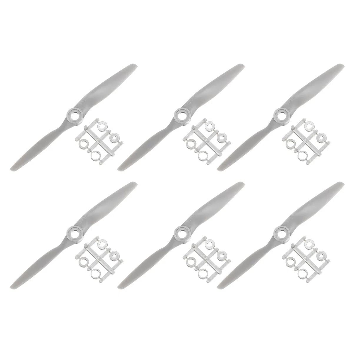 QUARKZMAN 6pz 5x5" Elica RC Eliche 2 Pale Grigie con Ring Adattatori per Sostituzione Elica RC Aeroplano Aereo