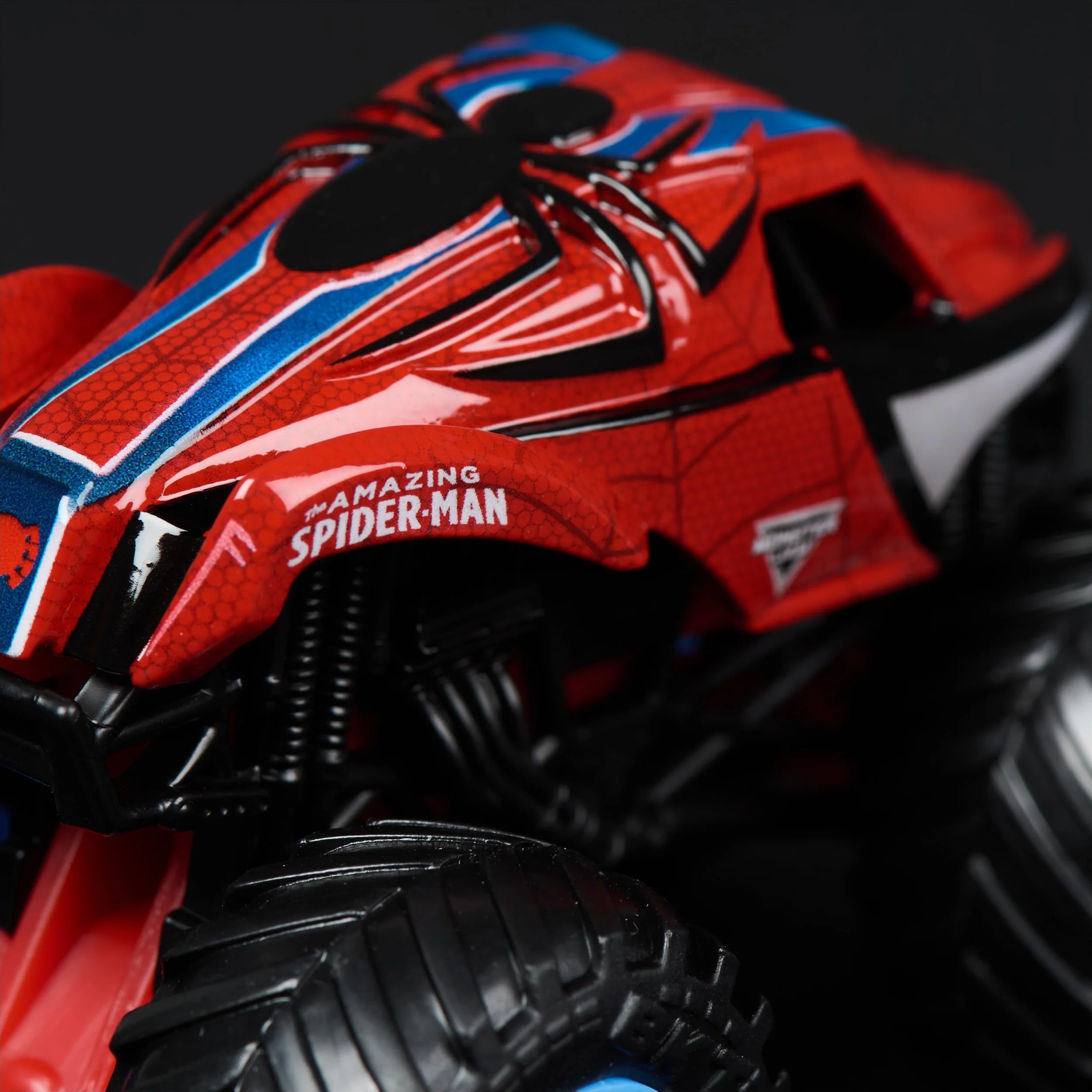 Monster Jam, Marvel Official Venom Vs. The Amazing Spider-Man Monster Truck pressofuso, scala 1:64, giocattoli per bambini per ragazzi e ragazze dai 3 anni in su