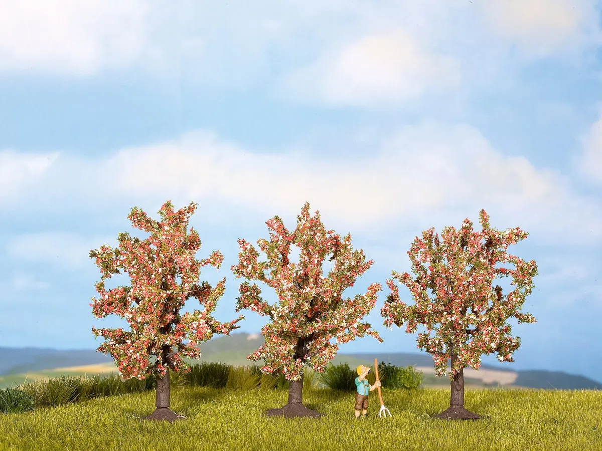 NOCH 25112-3 Alberi da frutto in Fiore, Colore: Rosa