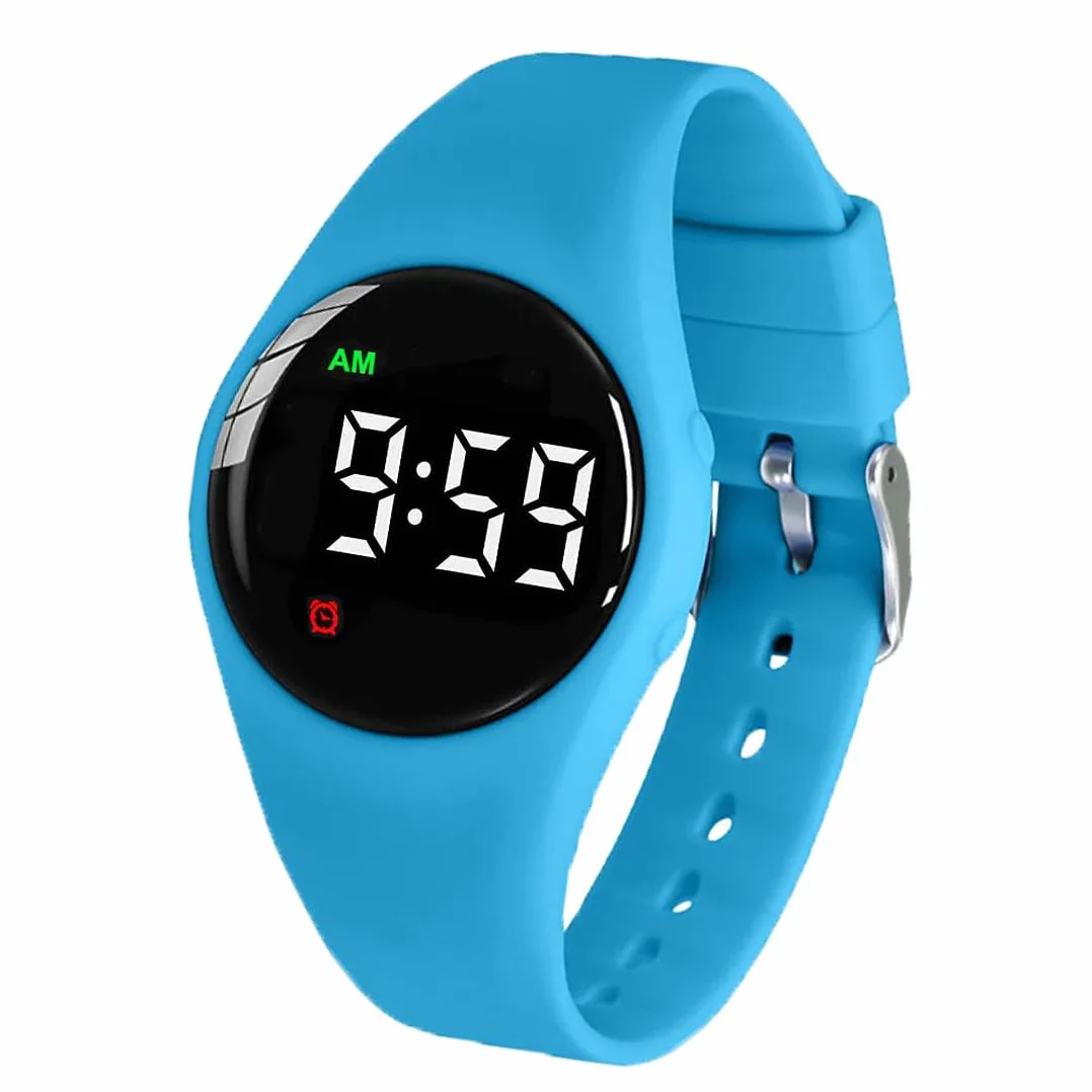 Orologio impermeabile con vibrazione orologio ricaricabile 15 allarme promemoria orologio da addestramento al vasino con schermo di blocco (blu)