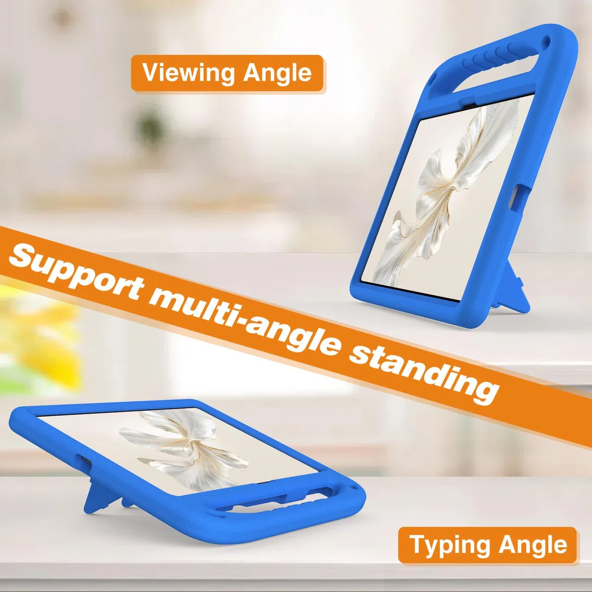 Custodia per Honor Pad 9 12.1" Leggera e Antiurto Bambini Cover in Eva con Maniglia e Supporto Blu