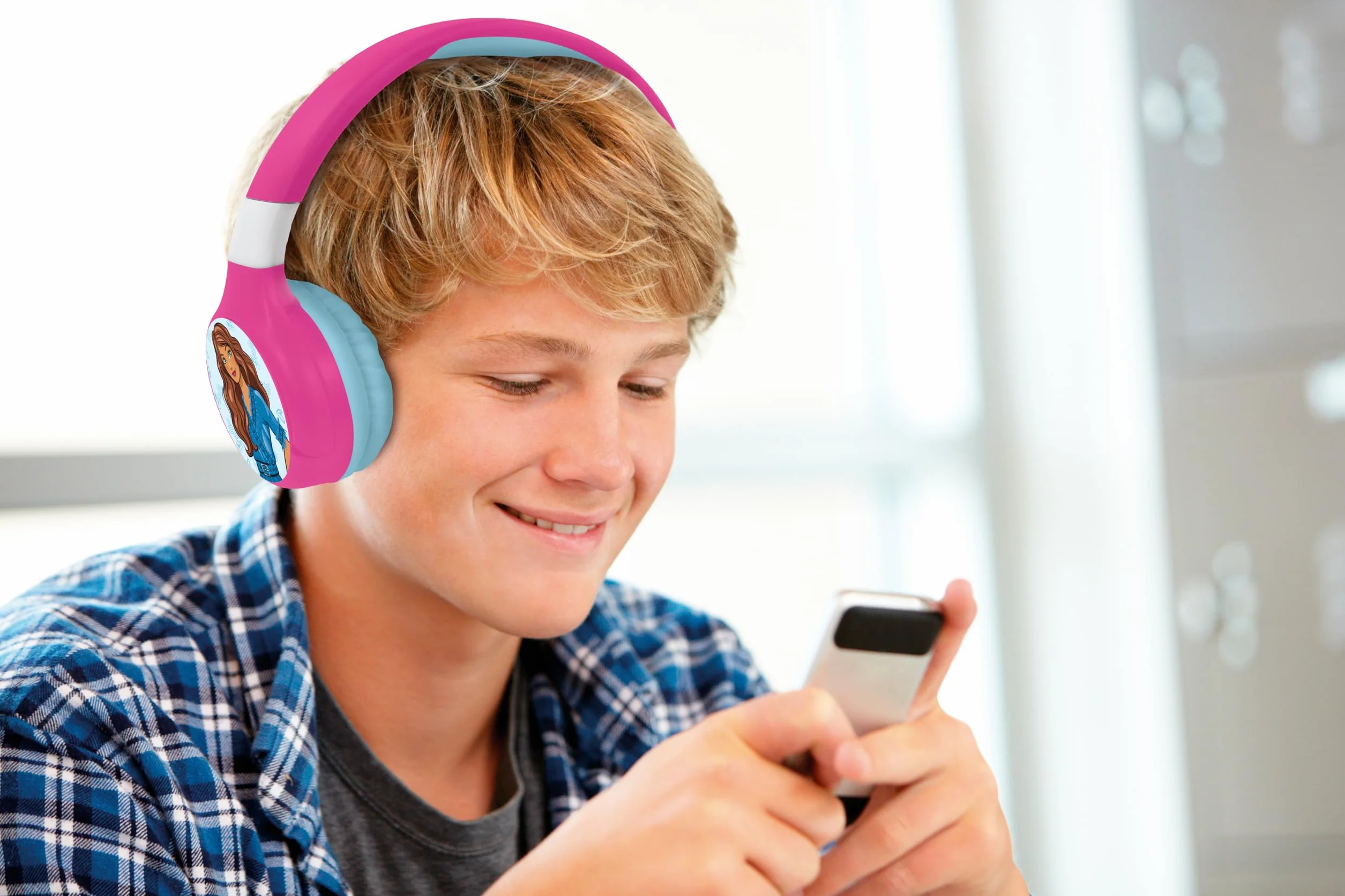 Lexibook Barbie Cuffie Bluetooth 2 in 1 con microfono rosa HPBT010BB