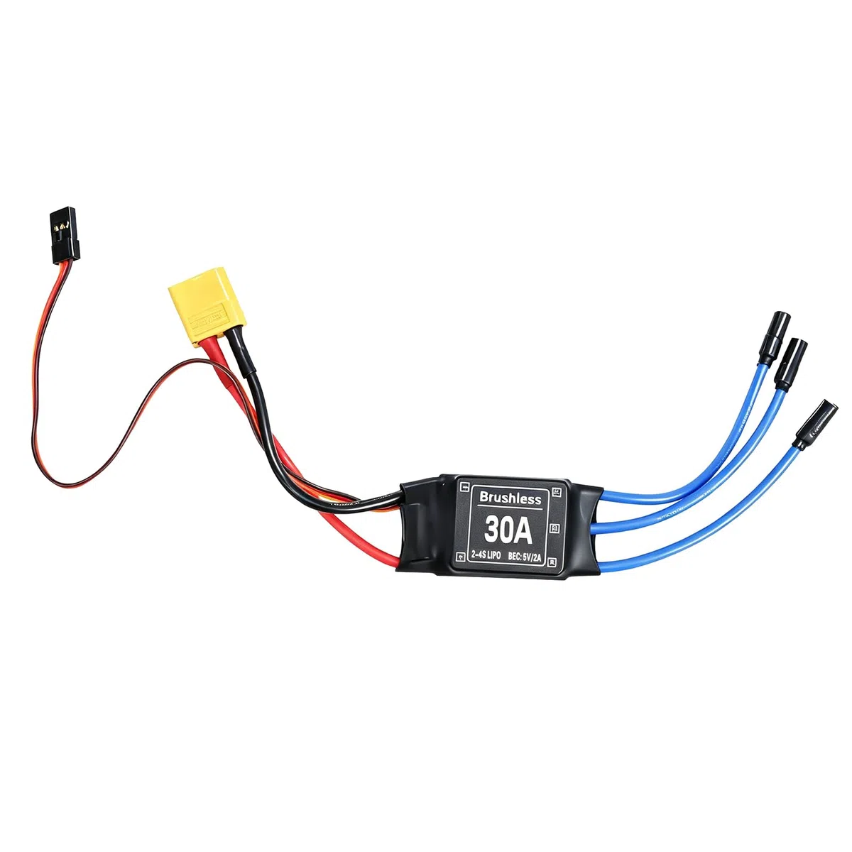 ESC Senza Spazzole 30A, Regolatore Di Velocità Elettrico Senza Spazzole 30A Con Spina Xt60, Protezione Da Bassa Tensione Uscita Bec 5V/1.5A Per Telecomando Rc Drone Aerei Elicottero Fpv