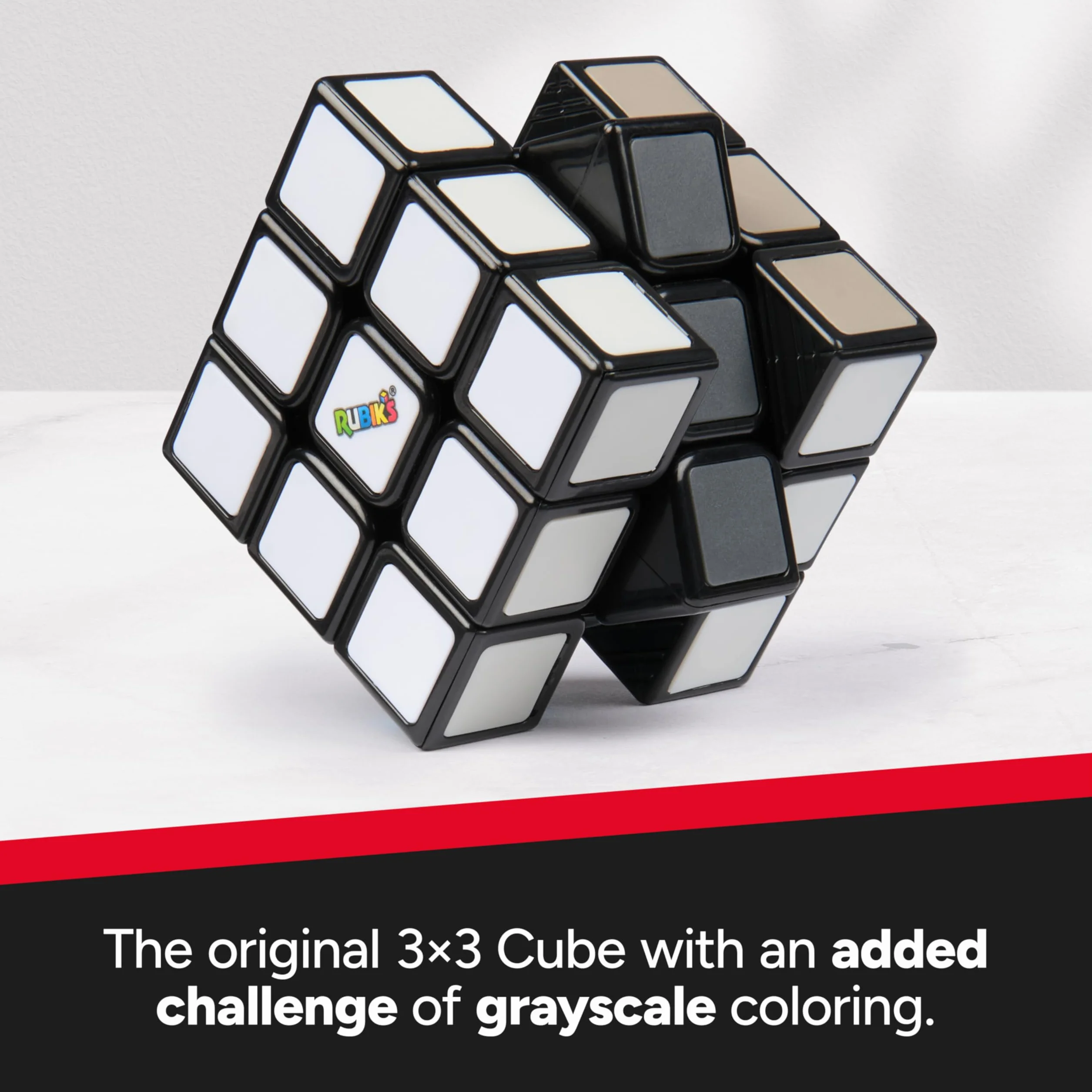 Cubo di Rubik, cubo Mercoledì in scala di grigi della serie di successo Mercoledì, gioco tattile e rompicapo da risolvere, per adulti e bambini dagli 8 anni in su