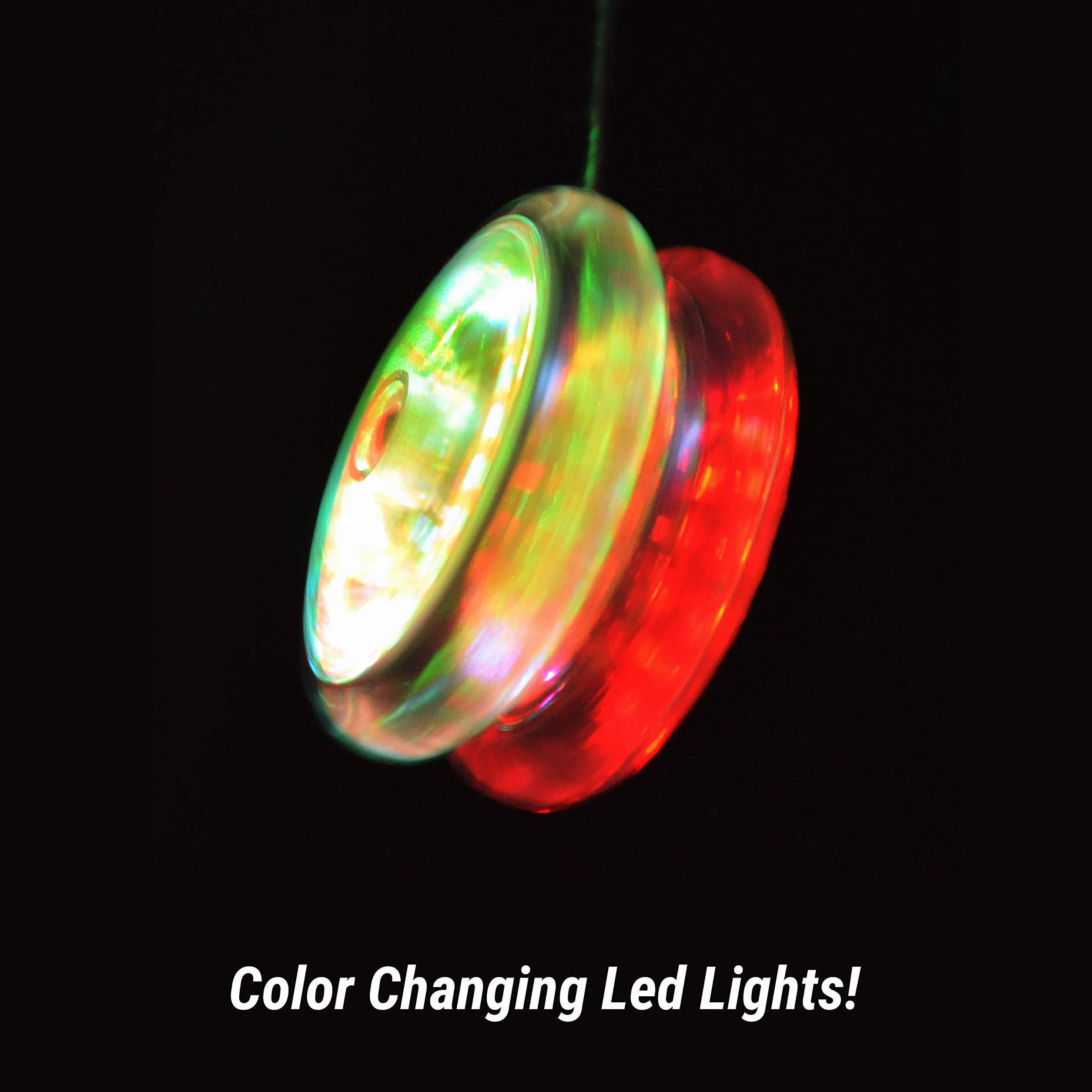Yomega Spectrum Illumina la Palla di Fuoco Transaxle YoYo con luci a LED per Il Gioco di Corda di Livello Intermedio, avanzato e Professionale + 2 Corde Extra e 3 Mesi di Garanzia (Blu) (Chiaro)