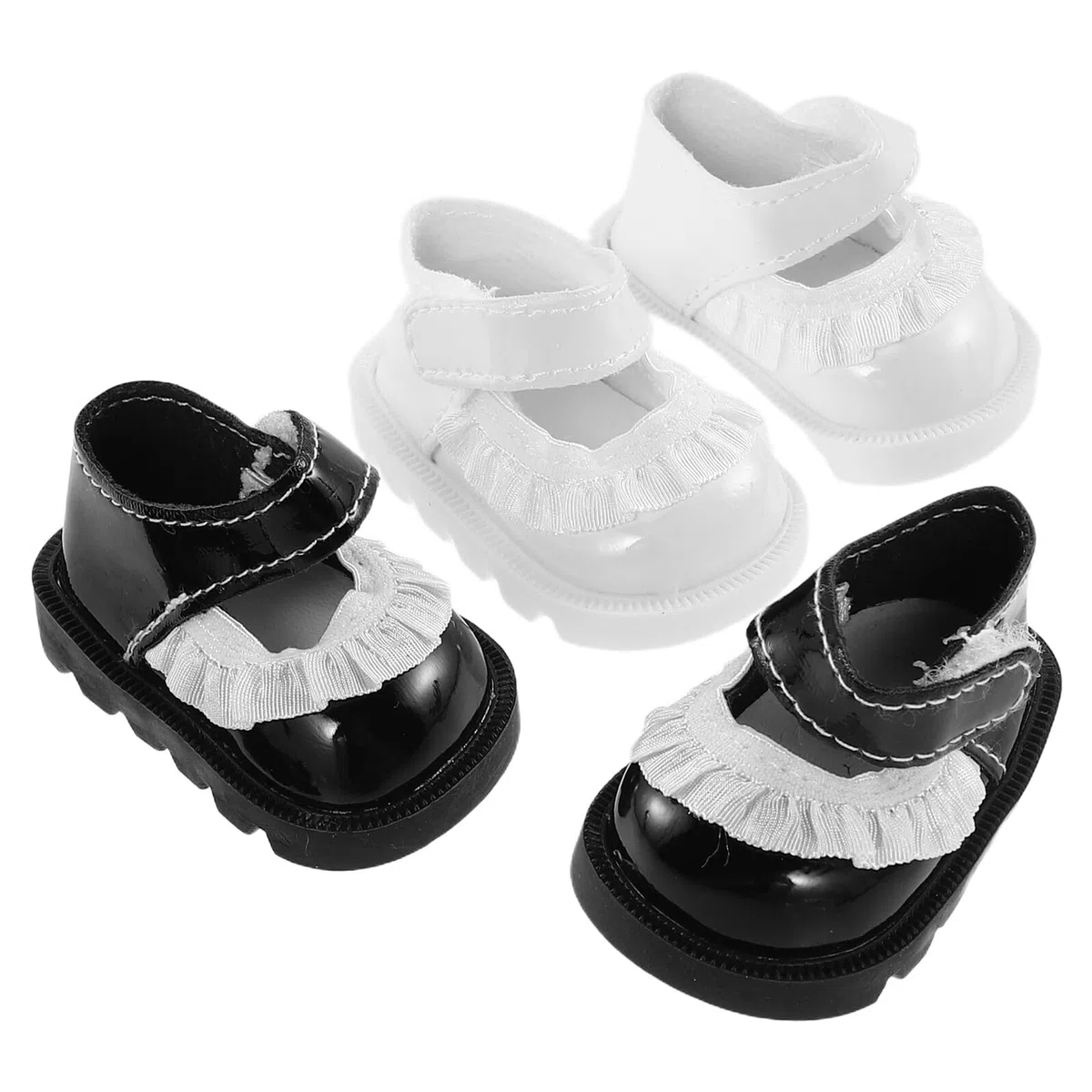 2 Paia di Scarpe per Bambole da 20 Cm, Mini Scarpe Reborn Rifiniture Eleganti, Accessori per Vestiti e Decorazioni di Scena per Giochi Creativi