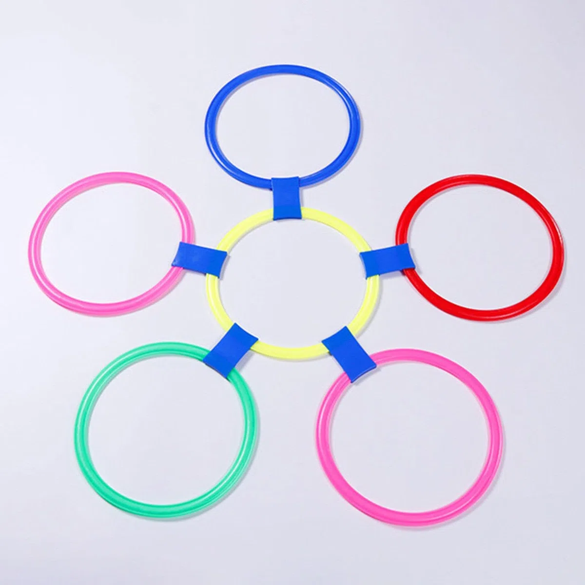 Gioco della Campana con Anelli, Campana con Connettori, età 3+, Set da Gioco per Bambini, Giocattolo Durevole, Allenamento di Agilità, Campana Colorat, 42 cm 10 Anelli