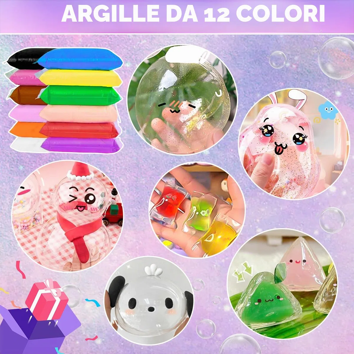 Nano Tape Bubble Kit per bambini – 67 pezzi fai da te, Squishy Giocattoli super elastici per alleviare lo stress e divertimento, Fidget Toys e Party Favors