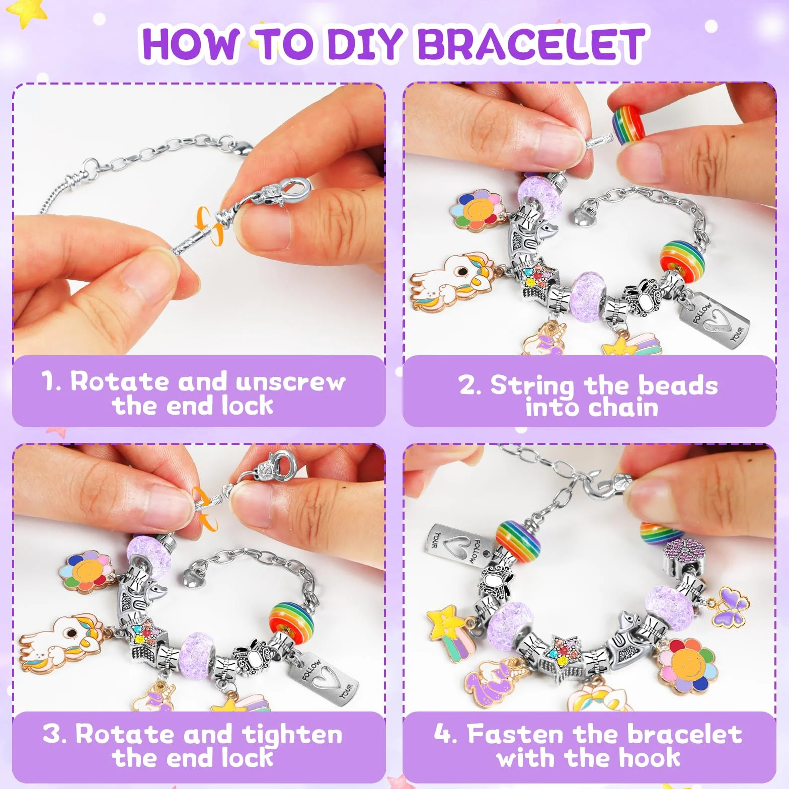 WEVOL Regalo Bambina 5-14 Anni, Kit Braccialetti Fai da Te Ragazza Braccialetti Giocattolo Idee per Natale Originali Compleanno Gioielli