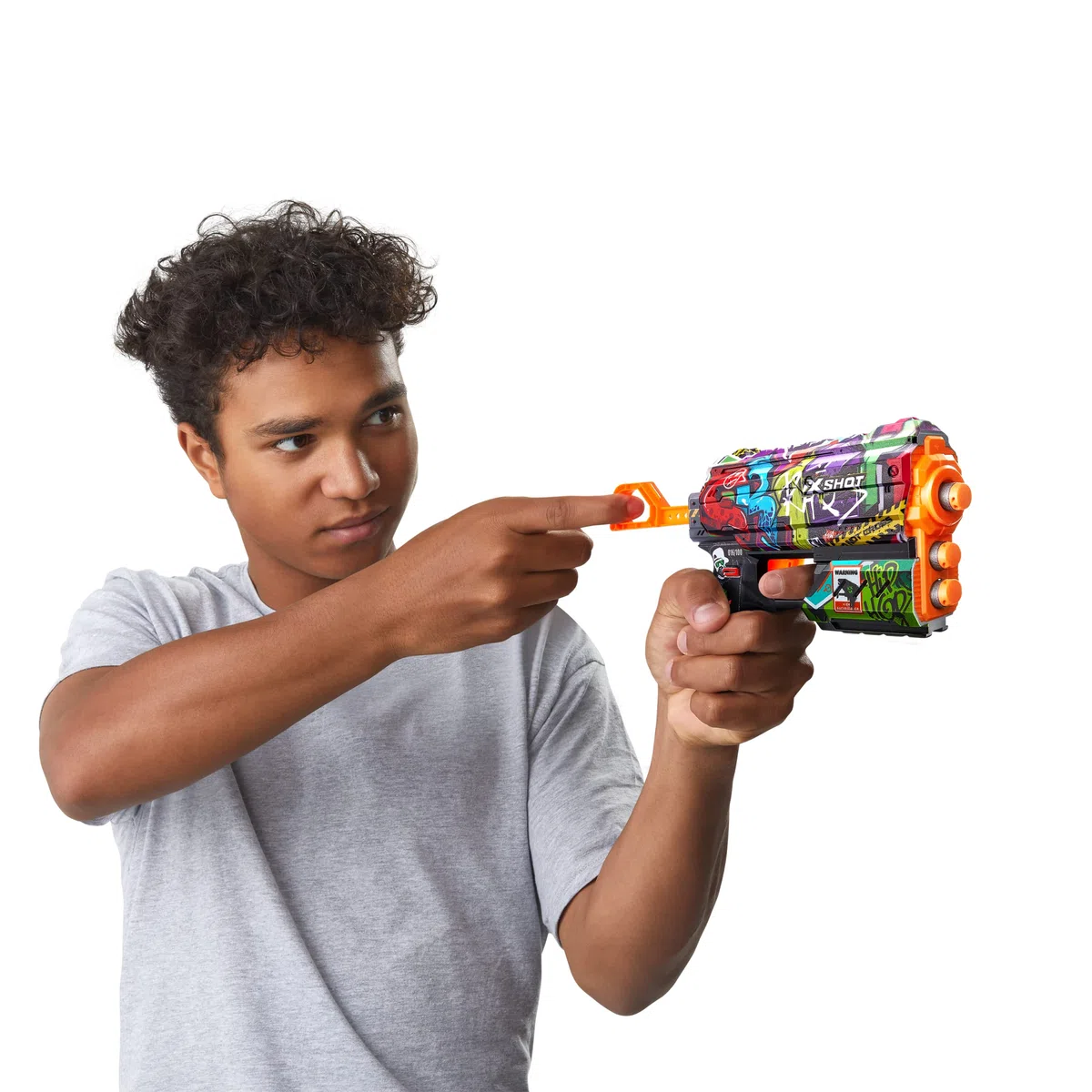 X-Shot Skins Flux, Graffiti, Blaster a freccette in schiuma (confezione da 2, 16)