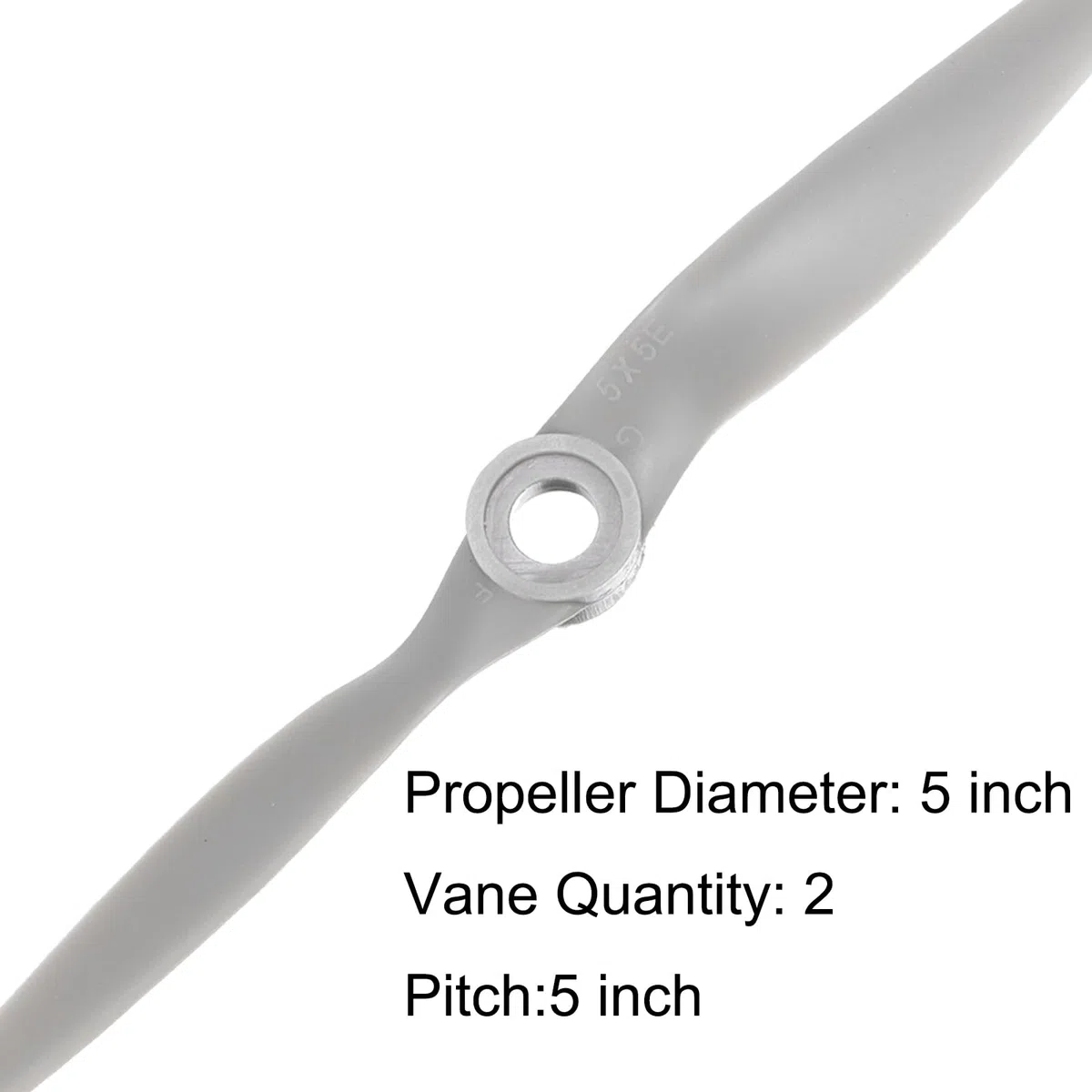 QUARKZMAN 6pz 5x5" Elica RC Eliche 2 Pale Grigie con Ring Adattatori per Sostituzione Elica RC Aeroplano Aereo