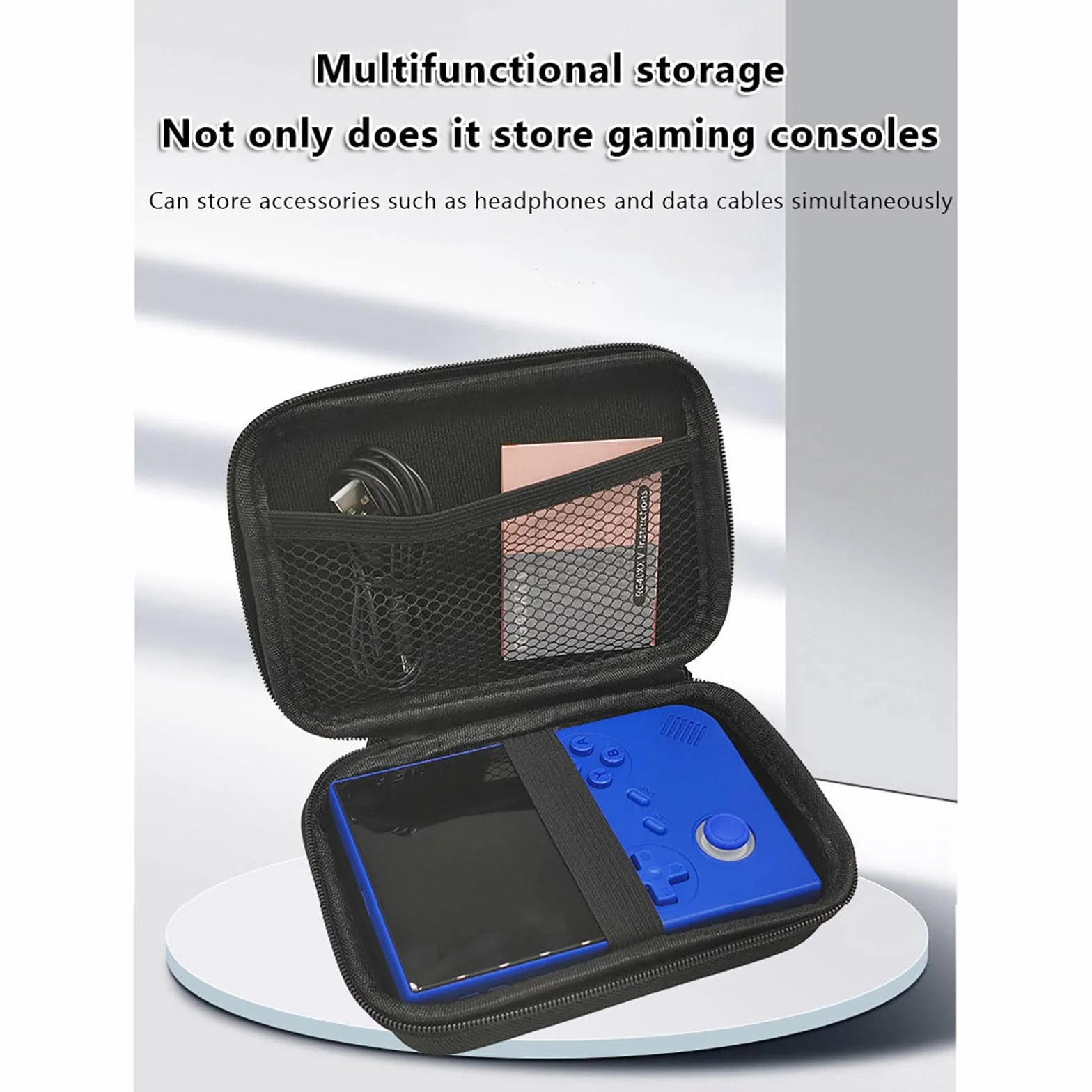 Custodia da trasporto per console di gioco portatile Anbernic RG40XXV, custodia in EVA compatibile con console di gioco RG40XXV e accessori, scatola organizer da viaggio resistente alle