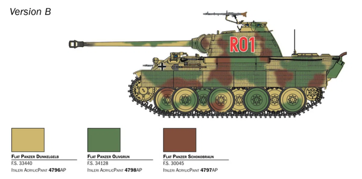 Italeri Kit Modellino Panther Sd.Kfz.171 Ausf. A. Scala 1 : 56 Skill 1