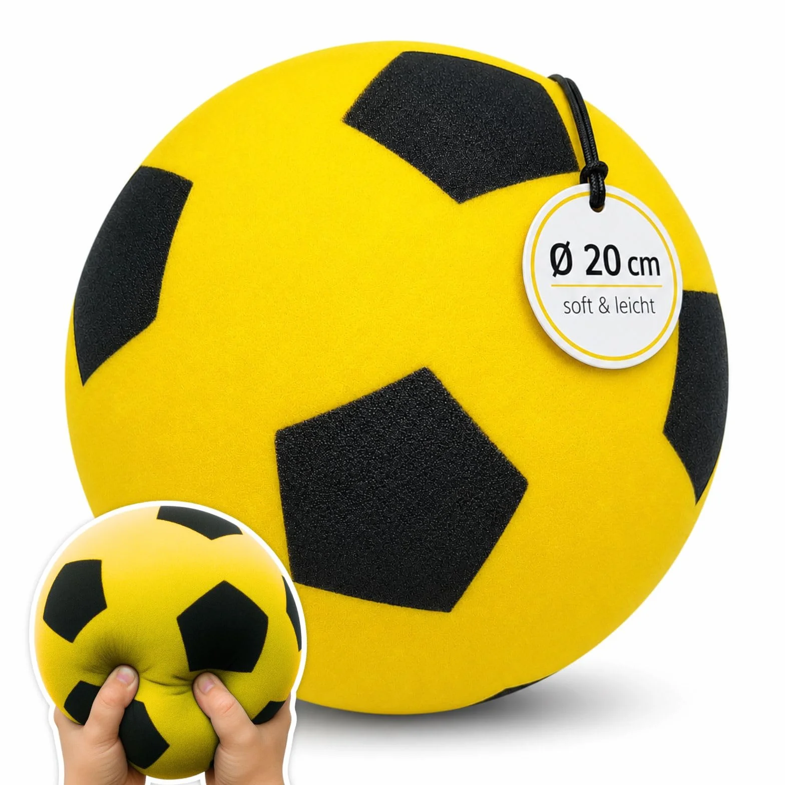 alldoro Palla in schiuma, Ø 20 cm, palline morbide extra morbide, per bambini a partire da 0 anni, silenziosa e leggera, per interni ed esterni