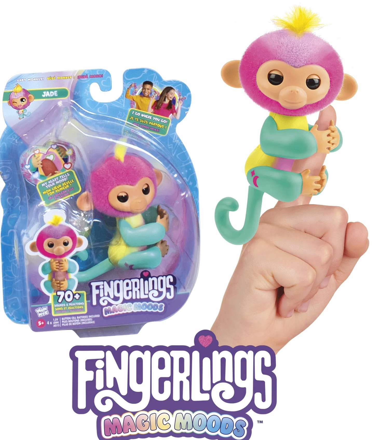 Fingerlings - LANSAY - Magic Moods Jade - Jeu de récré - Des 5 ans