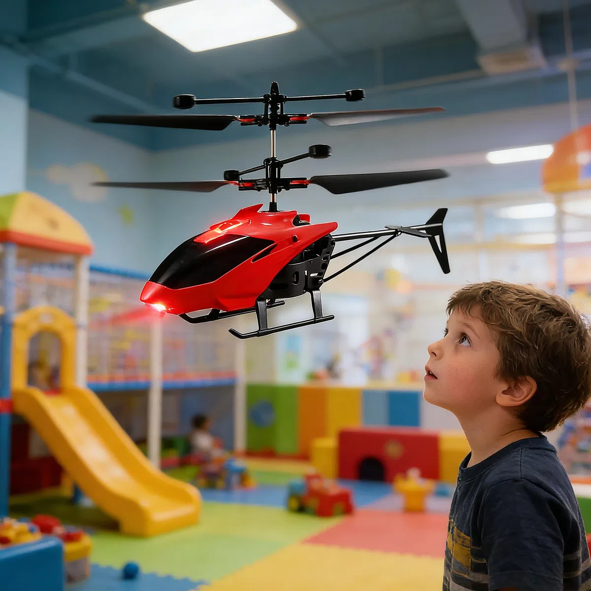 Giocattoli volanti, Elicottero volante per bambini, robot a induzione a infrarossi, mini elicottero, Hover telecomandato, con sensore a infrarossi 2