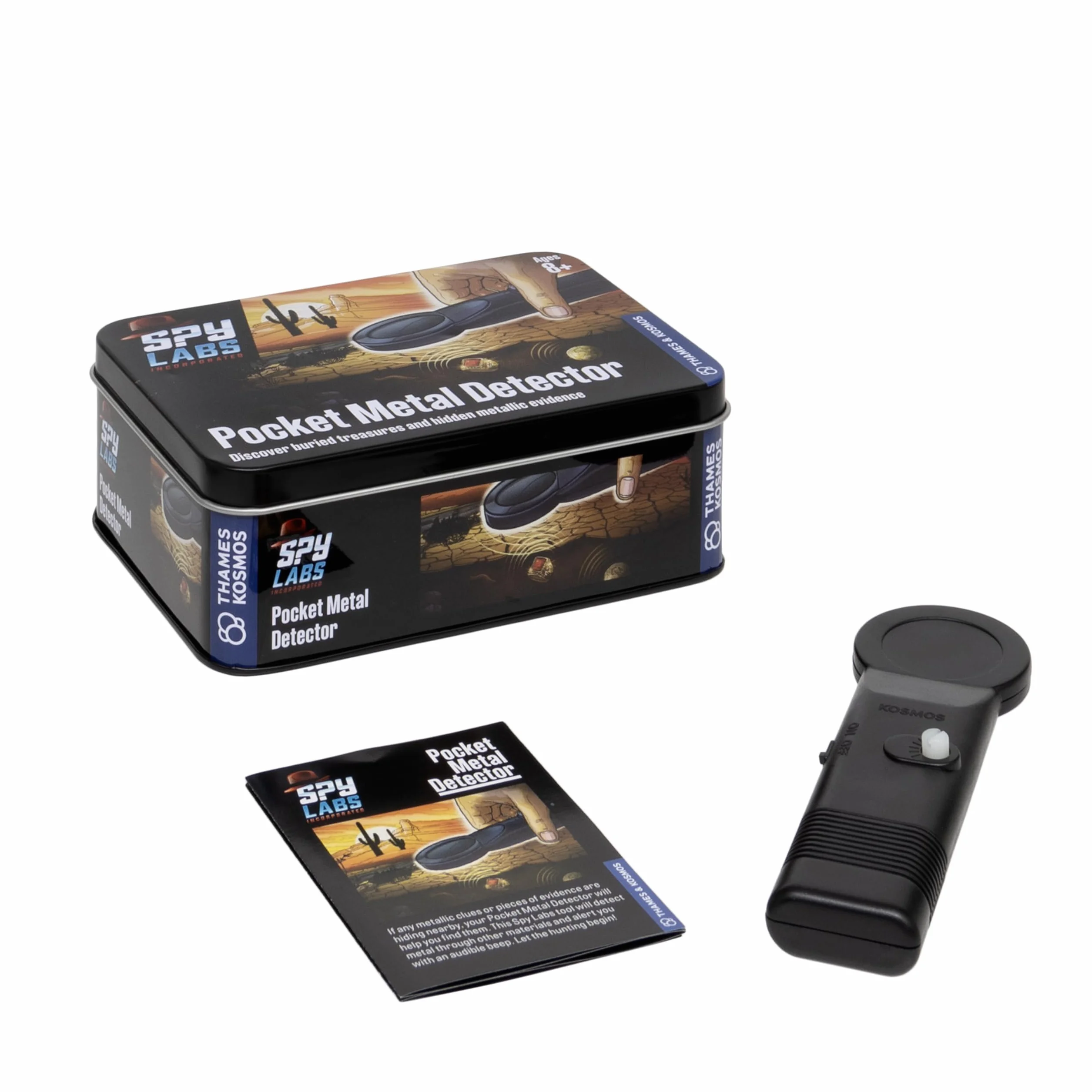 Thames & Kosmos Spy Labs INC: Pocket Metal Detector rileva Elementi Metallici di Prova | Strumenti Essenziali & Trucchi del mestiere dagli esperti di investigatori per Giovani investigatori Small