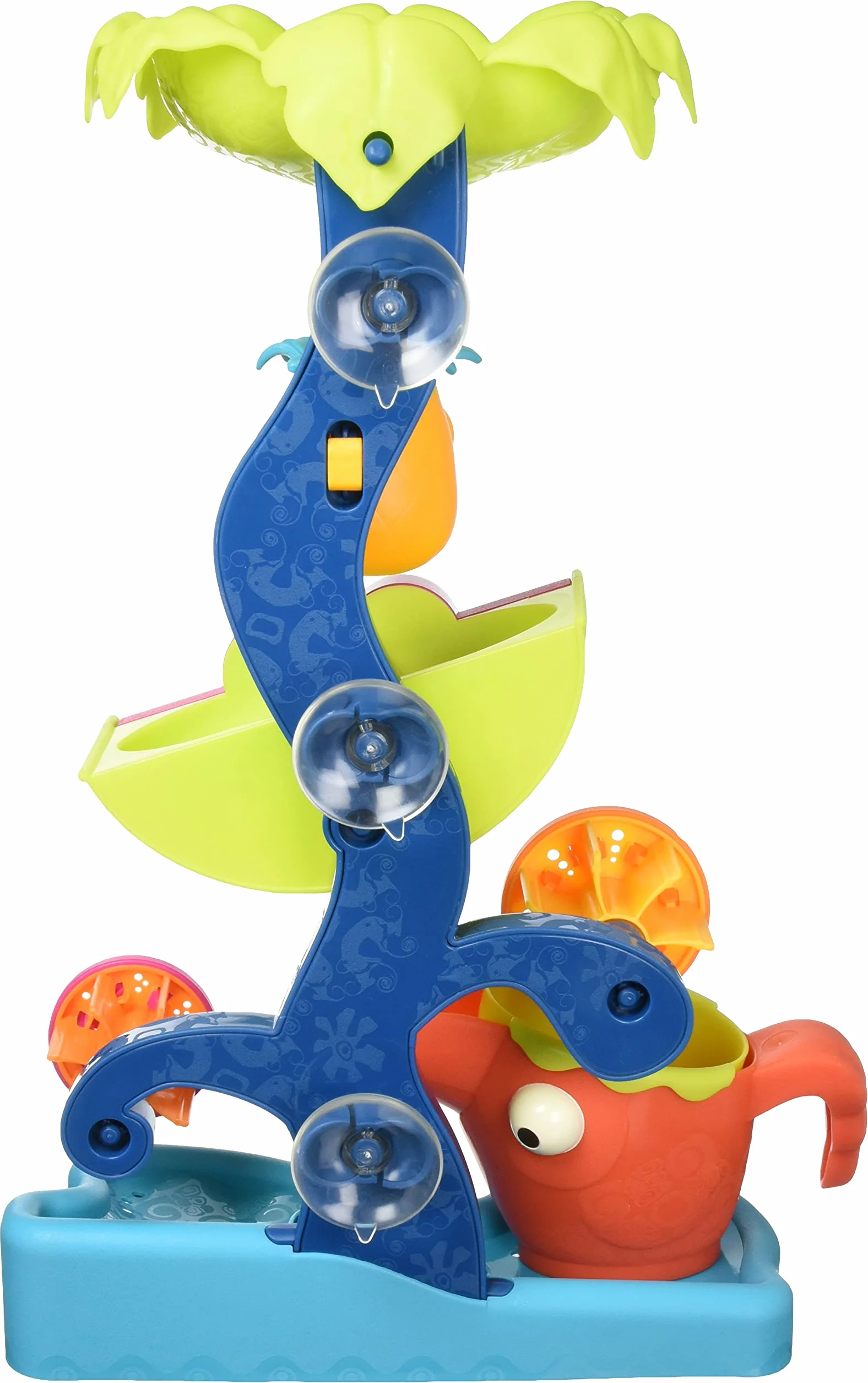 B. toys - Cascata tropicale - Set di giochi con acqua e sabbia - Ruota d'acqua per bambini e ragazzi - Bambini - Giocattolo da spiaggia, piscina, bagno - 18 mesi +