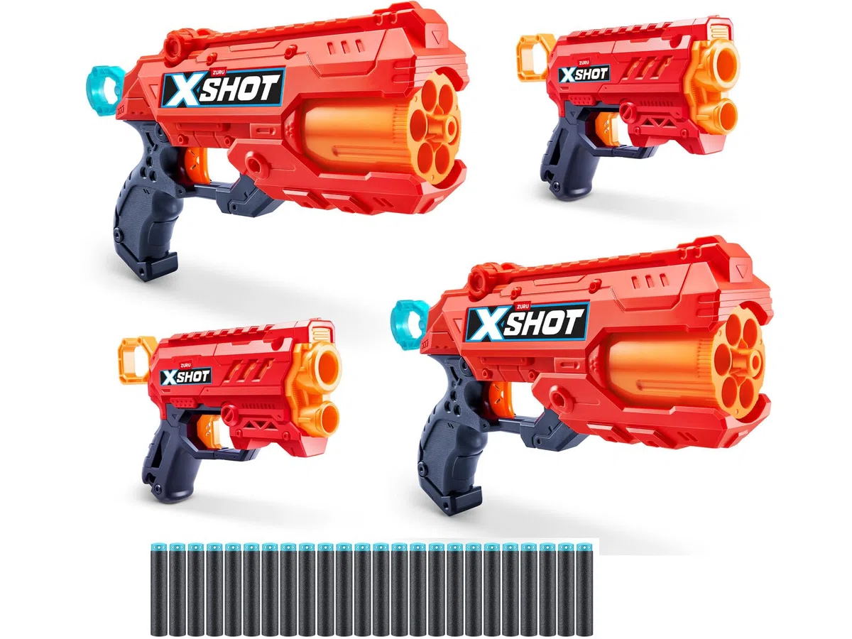 ZURU X-Shot 2 lanciatori Reflex e 2 lanciatori Micro con 24 freccette