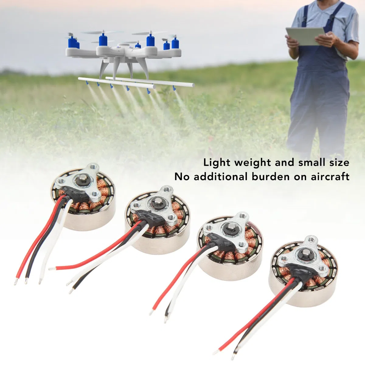 Motore RC Brushless, Sostituzione Affidabile Motore Elettrico 1503 per Aeroplani Telecomandati Quadcopter for Appassionati Drone e Hobbyisti