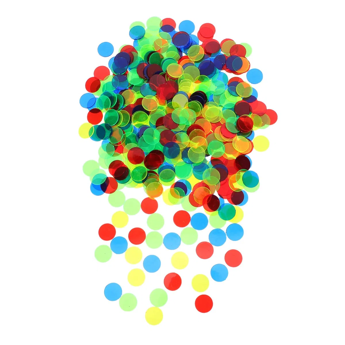 Milisten 500 Gettoni Bingo in Plastica Colorati Trasparenti per Giochi e Apprendimento Conteggio e Raggruppamento Marcatori Versatili per Tombola e Attività Didattiche Colore Casuale