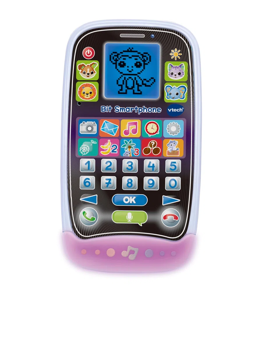 VTech Bit Smartphone, Telefono Educativo per Bambini, 10 Giochi e Attività, Smartphone Bambini con Riconoscimento Vocale e Display Retroilluminato, Lingua Italiana, Batterie Incluse, 2-6 Anni