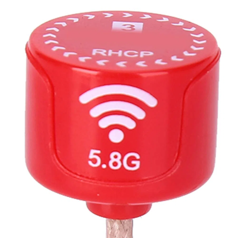 5.8 GHz 3dBi LHCP Antenna Direzionale Pieghevole per Drone RC FPV Racing, Accessori Parti RC Rosso (UFL)