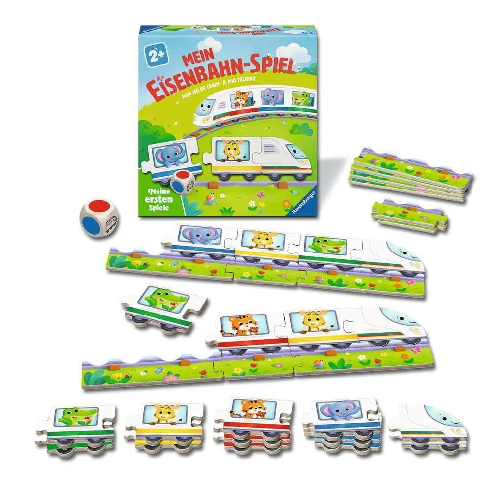 Ravensburger 12010010 My train game — I miei primi giochi: giochi per bambini per imparare i colori, giochi da 2 anni, per 2-4 giocatori, regalo per ragazze o ragazzi